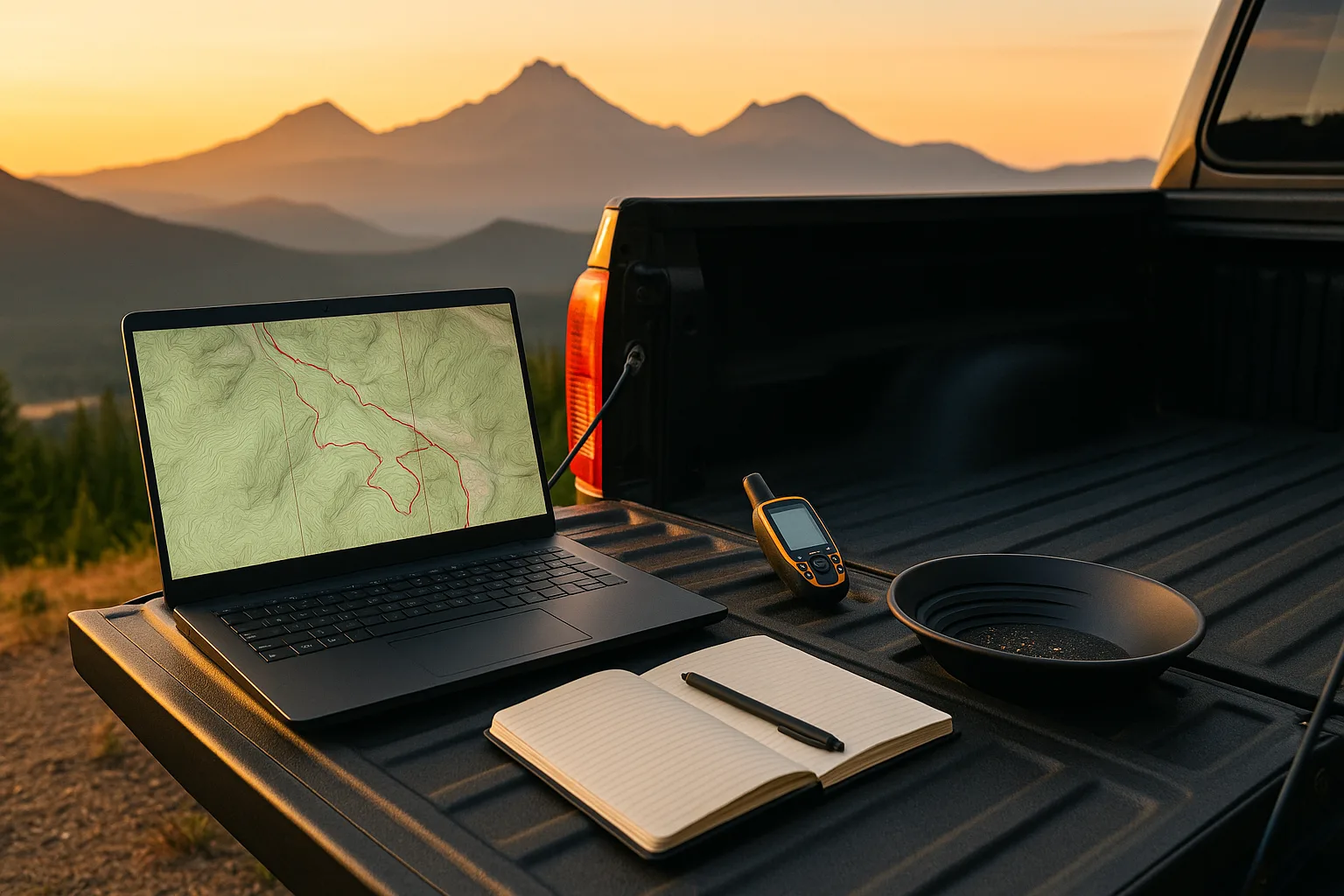 Planning efficient prospecting routes using GIS and topo maps.